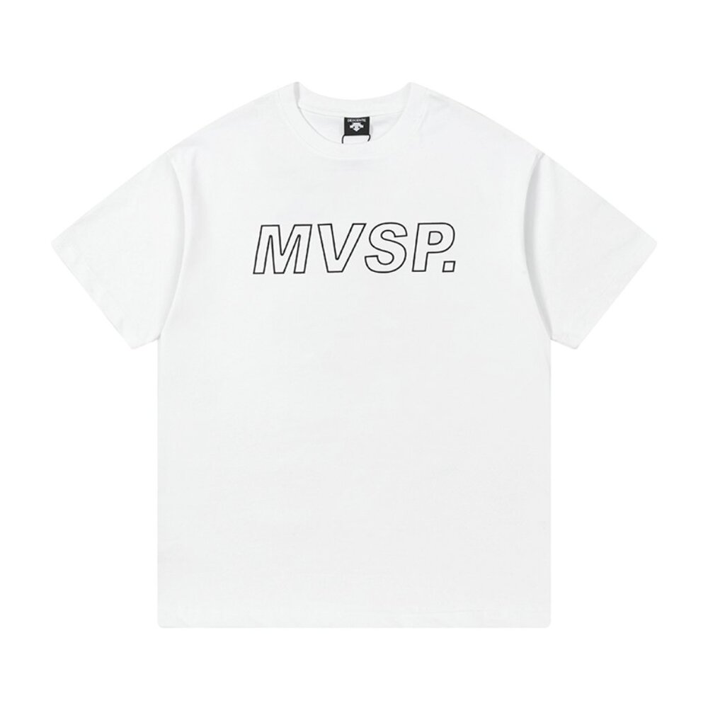 White Simple Short-Sleeved T-Shirt Descente